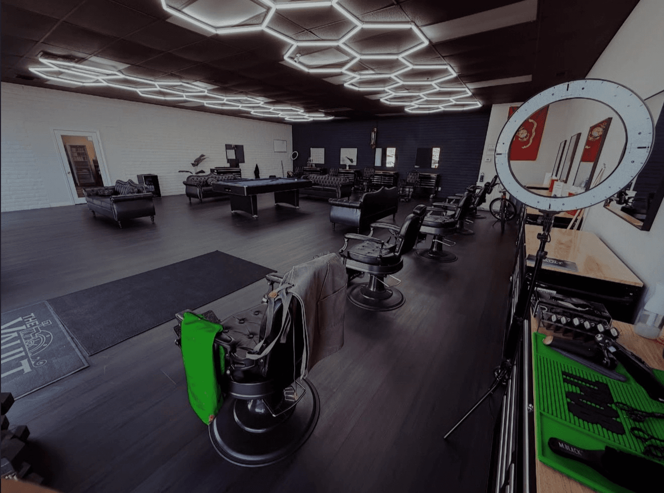 The Vault Barbershop Interior